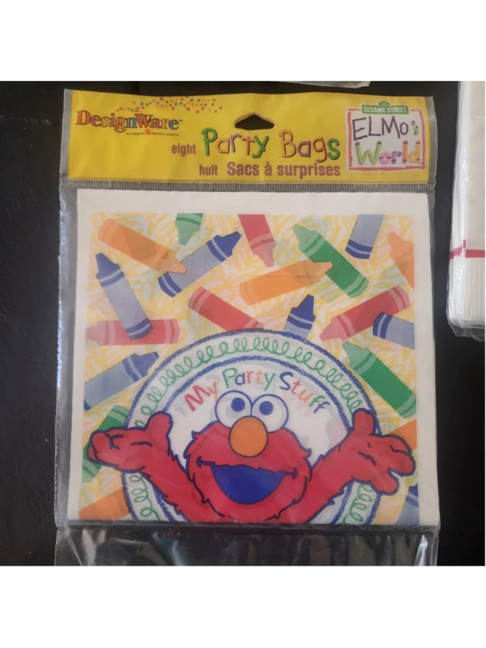 Vintage Sesame Street Birthday Party Lot Elmo's World Bags Banner Cookie Monster